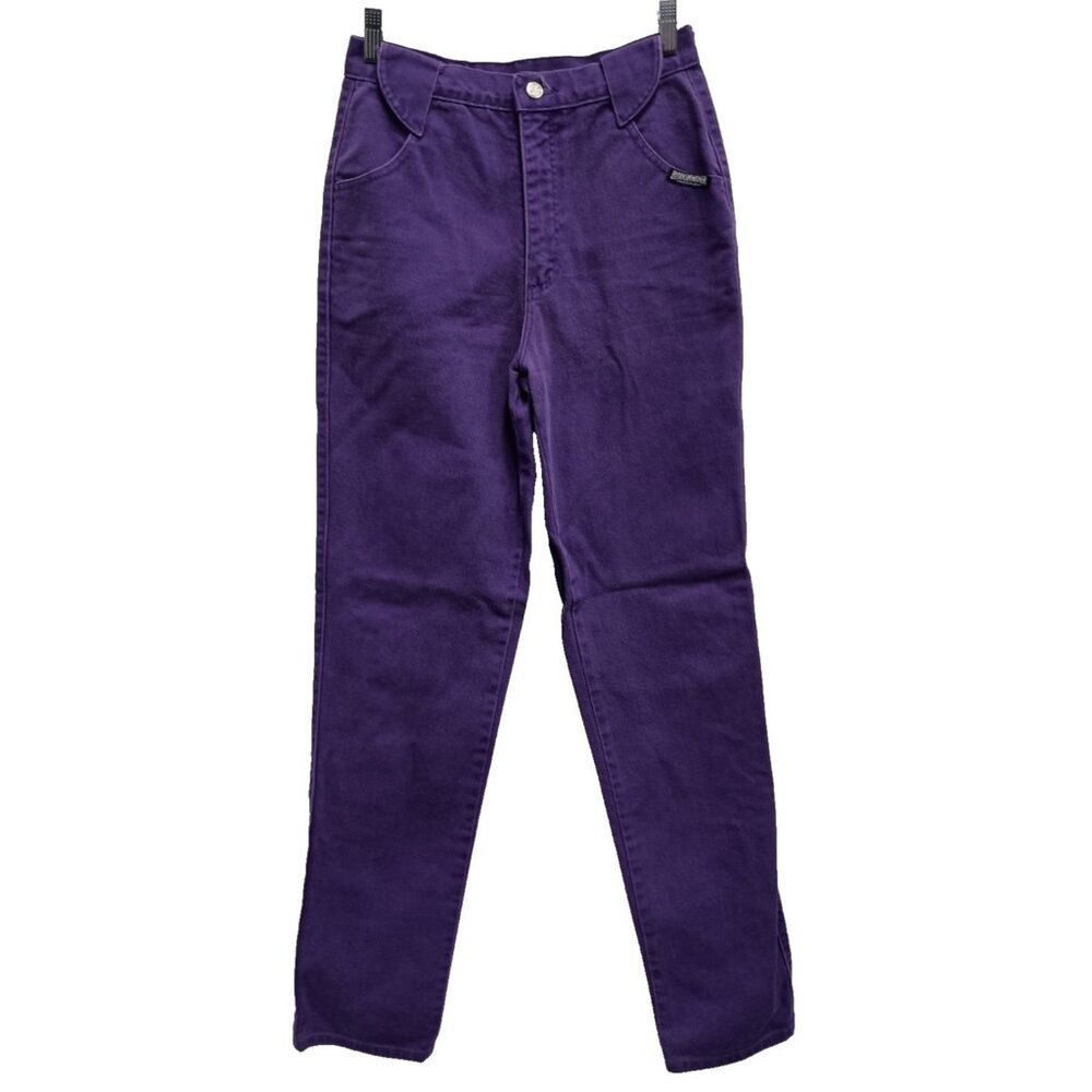 VTG 90s Roughrider by Circle Mom Jeans Womens‎ 7/8 Purple High Waist Western
